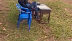 Polling officials at Bat Valley sat idly waiting for voters and agents