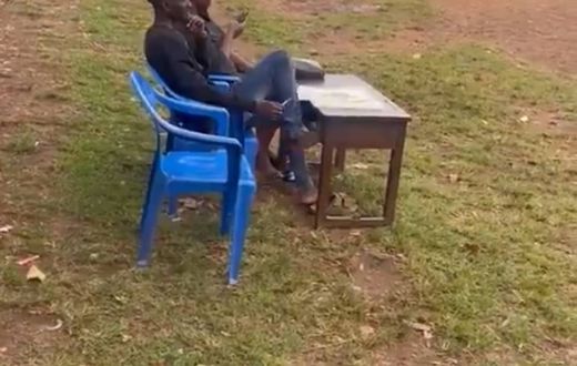 Polling officials at Bat Valley sat idly waiting for voters and agents