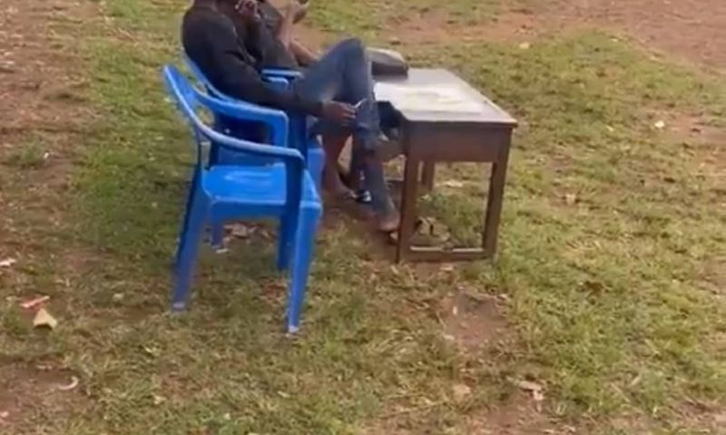 Polling officials at Bat Valley sat idly waiting for voters and agents