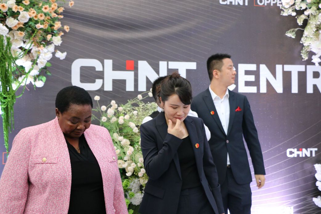 Prime Minister Robinah Nabbanja with the Chint founder and CEO Shi Jiane Namutebi