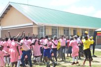 Minister Kaboyo officially commissioned a new, modern three-classroom block at Ngoma Church of Uganda Primary School.