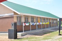 Minister Kaboyo officially commissioned a new, modern three-classroom block at Ngoma Church of Uganda Primary School.