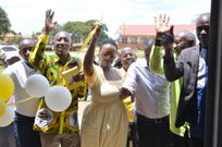 Minister Kaboyo officially commissioned a new, modern three-classroom block at Ngoma Church of Uganda Primary School.