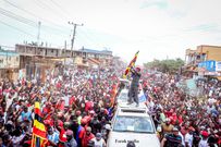 Bobi Wine campaigning in Busia