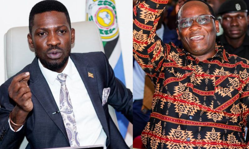 Bobi Wine and Mathias Mpuuga