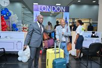 Passengers on Uganda Airlines flight to London