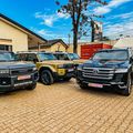 The new Toyota Land Cruisers and double-cabin trucks started arriving at the commission offices (KFM photos)