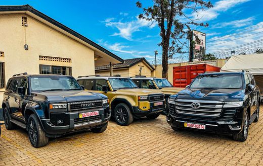 The new Toyota Land Cruisers and double-cabin trucks started arriving at the commission offices (KFM photos)