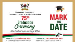 Makerere University unveils 75th graduation ceremony schedule