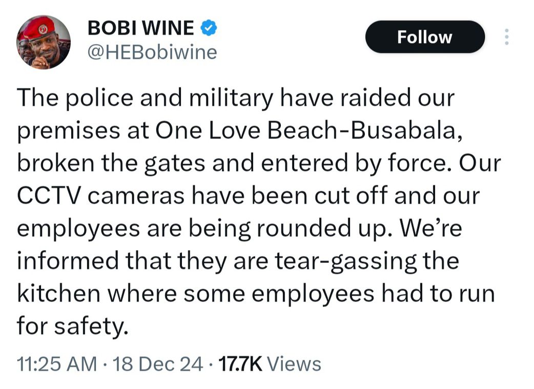 Police, military raid One Love Beach, employees tear-gassed