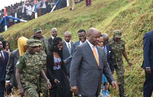 Kabaka Ronald Muwenda Mutebi and his UPDF guards