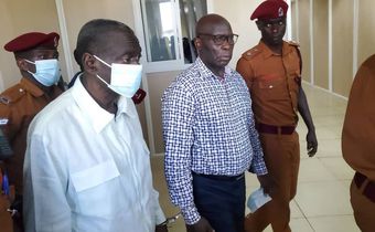 Col Dr Kizza Besigye in court today (photo courtesy)