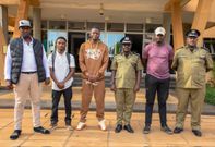 Musician Pallaso met with AIGP Ubaldo Bamunoba,