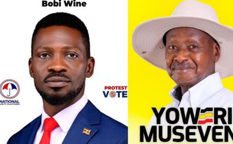 Bobi Wine and Museveni