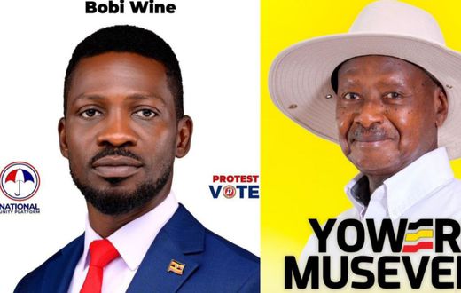 Bobi Wine and Museveni