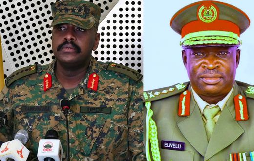 Gen Muhoozi Kainerugaba and Lt  Gen Peter Elwelu