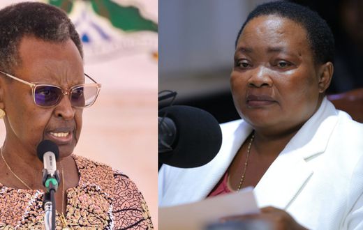 First Lady Janet Museveni and Prime Minister Robinah Nabbanja