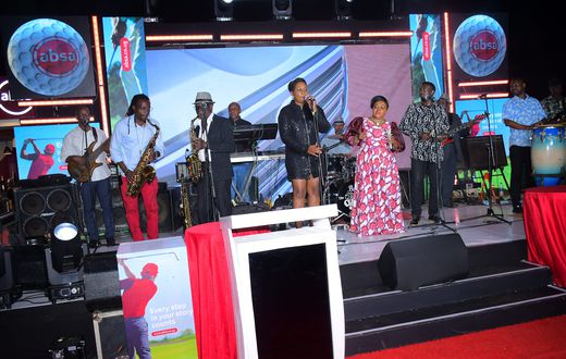 Afrigo Band entertain guests at the 19th Hole dinner experience of the 2025 Absa Captain's Bell