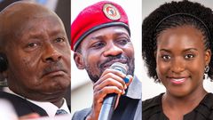 President Museveni, Bobi Wine and Nancy Kalembe