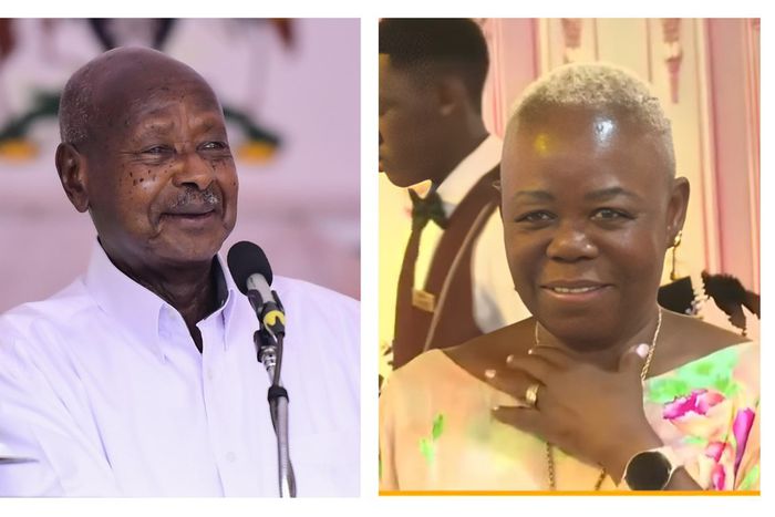 President Museveni acknowledged his former university-mate Aisha Buruku at the thanksgiving