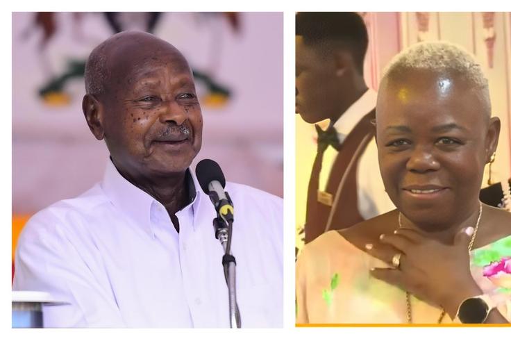 President Museveni acknowledged his former university-mate Aisha Buruku at the thanksgiving