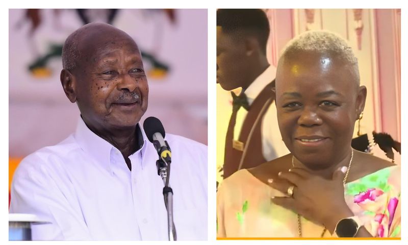 President Museveni acknowledged his former university-mate Aisha Buruku at the thanksgiving