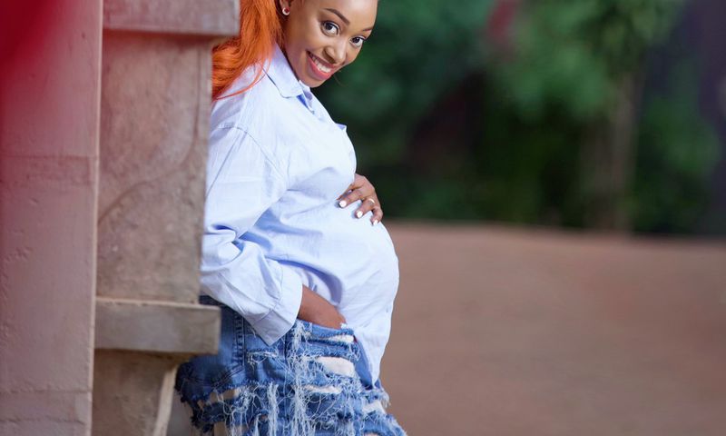 Sasha Ferguson when she was pregnant