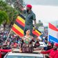 Bobi Wine and Tana on the campaign trail in Kisoro on Thursday