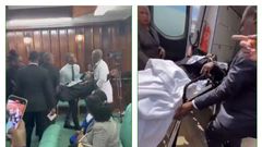 MP Francis Zaake was rushed to  hospital after the fight