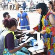 NUP candidate Zubedi Sultan Salim casting her vote in Kisoro (Courtesy: Daily Monitor)