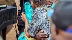 Rebecca Kasaga embraces Derek Debru the founder of Nyege Nyege