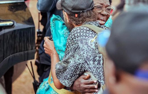Rebecca Kasaga embraces Derek Debru the founder of Nyege Nyege