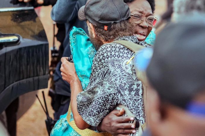 Rebecca Kasaga embraces Derek Debru the founder of Nyege Nyege