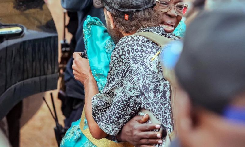 Rebecca Kasaga embraces Derek Debru the founder of Nyege Nyege