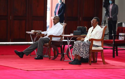 President Yoweri Museveni and First Lady at the launch of All Saints Church