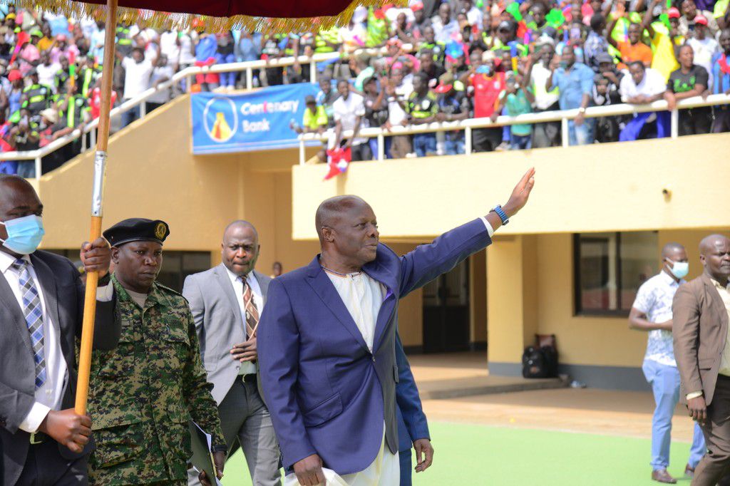 Kabaka of Buganda, King Ronald Muwenda Mutebi II excited fans as he entered the stadium