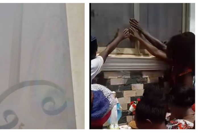 Residents in Gayaza have been flocking this home to witness "Mother Mary in the Window"