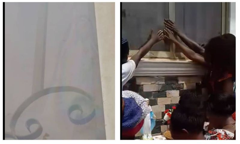 Residents in Gayaza have been flocking this home to witness "Mother Mary in the Window"
