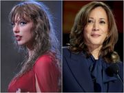 Taylor Swift endorsed Kamala Harris. Gregor Fischer/TAS24, Robert Gauthier/Los Angeles Times via Getty Images