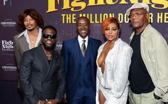 (L-R) Terrence Howard, Kevin Hart, Don Cheadle, Taraji P. Henson and Samuel L. Jackson attend Peacock's "Fight Night: The Million Dollar Heist" World Premiere at Jazz at Lincoln Center on September 04, 2024 in New York City. Dimitrios Kambouris/Getty I...