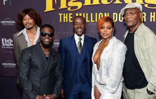 (L-R) Terrence Howard, Kevin Hart, Don Cheadle, Taraji P. Henson and Samuel L. Jackson attend Peacock's "Fight Night: The Million Dollar Heist" World Premiere at Jazz at Lincoln Center on September 04, 2024 in New York City. Dimitrios Kambouris/Getty I...