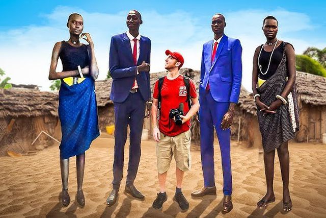 The tallest humans on earth are from South Sudan [Youtube/drewbinksy]
