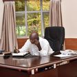President Yoweri Museveni on phone