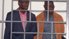 Dr Besigye and his co-accused in court