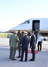 Top Algerian military officials warmly received him.