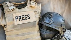 Armoured here for journalists