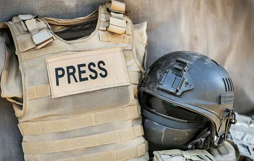 Armoured here for journalists