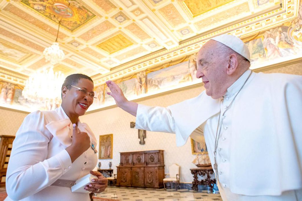 Pope Francis with Speaker Anita Among