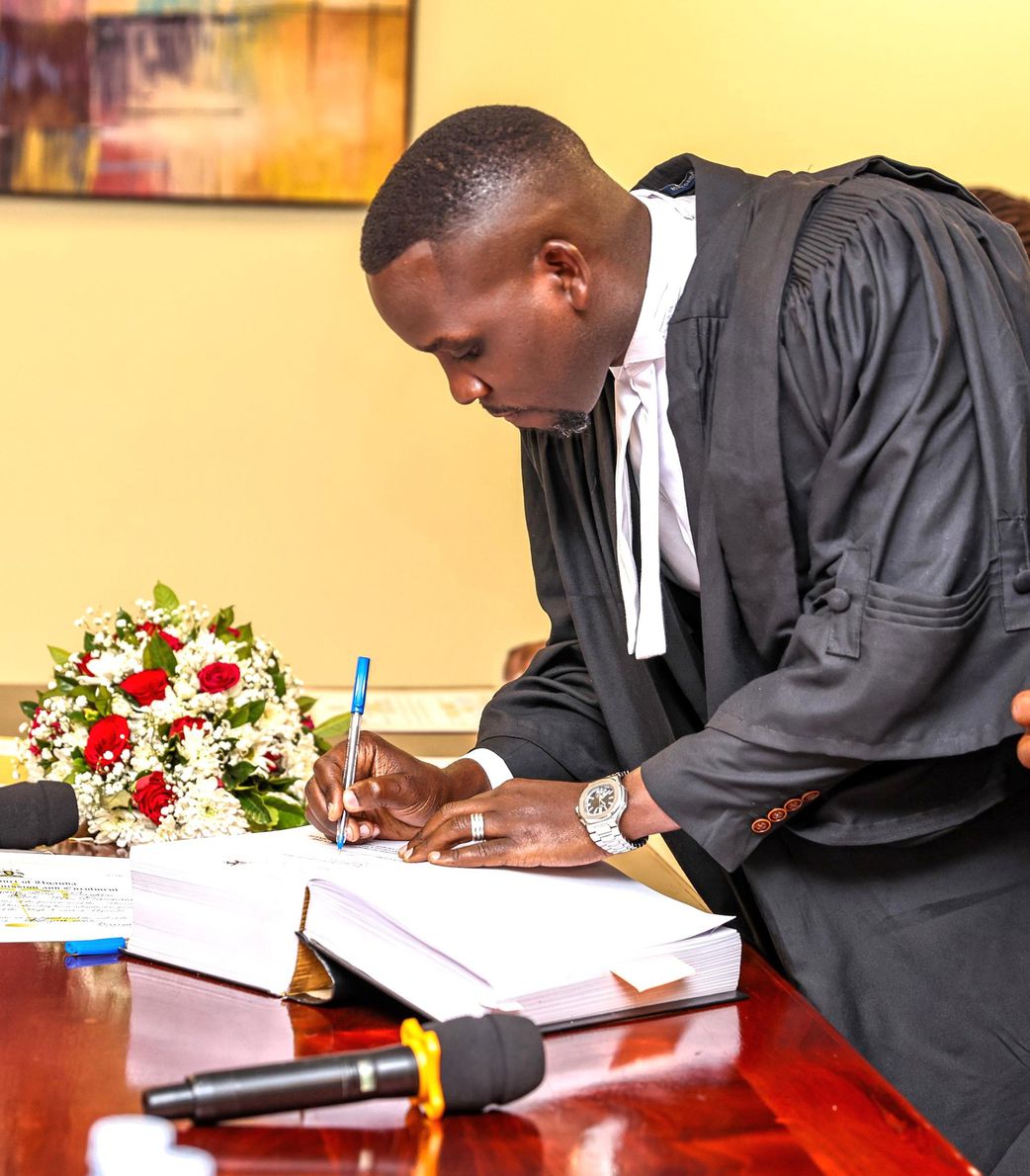 Joel Ssenyonyi got his law certification at the Kampala High Court