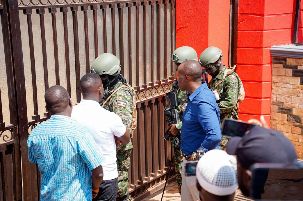 More photos from police raid on NUP properties
